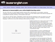 Tablet Screenshot of iswearenglish.com